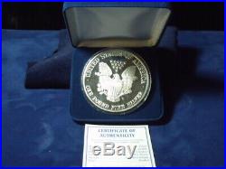 2000 Proof Silver Eagle. 999 fine silver 12 TROY OUNCES ONE TROY POUND CONT MINT