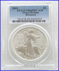 2001 Britannia Una and the Lion £2 Two Pound Silver Proof 1oz Coin PCGS PR69 DC