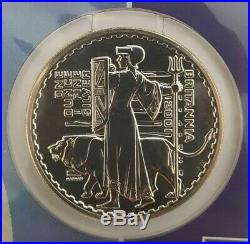 2001 Royal Mint Britannia One Troy Ounce Fine Silver Bullion Two Pounds £2 coin