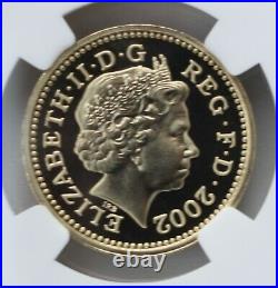 2002 £1 Pound Proof English Three Lions NGC PF70 Britain Finest Known Top Pop