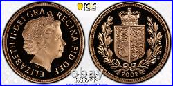 2002 £2 Two Pound Gold Proof Double Sovereign Coin PCGS PR70 Deep Cameo