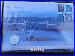 2003 £1 Bridges All 4 dated 2003 Silver Pattern Set Signed Covers Ltd Edition