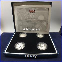 2004 2005 2006 2007 UK Coin4x Royal Mint £1 One Pound Silver PF Piedfort Coins
