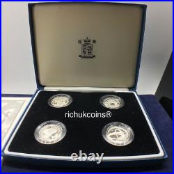 2004 2005 2006 2007 UK Coin4x Royal Mint £1 One Pound Silver PF Piedfort Coins