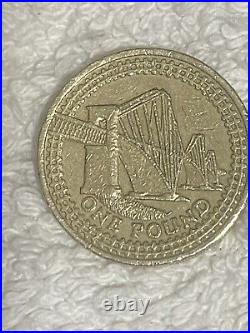 2004 Forth Railway Bridge £1 Round 1 One Pound Coin Circulated Rare Collectible