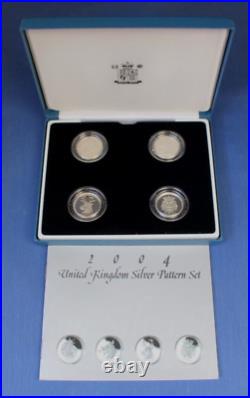 2004 Silver Proof Pattern £1 coin Set Queen's Beasts in Case with COA