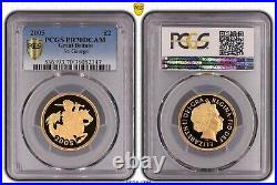 2005 £2 Two Pound Gold Proof Double Sovereign PCGS PR70 Deep Cameo Timothy Noad
