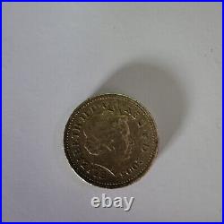 2005 & 2010 rare £1 coins London & Menai Bridge