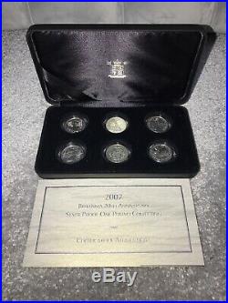 2007 Britannia 20th Anniversary Silver Proof 6-Coin One Pound Collection Boxed
