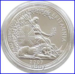 2007 British Royal Mint Britannia £1 One Pound Silver Matt Proof Coin 2007