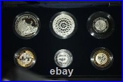 2007 silver proof six coin one pound britannia collection 20th anniversary set