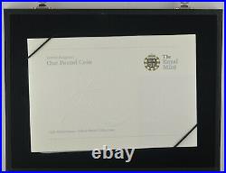2008 25th ANNIVERSARY 14 £1 COINS GOLD ON SILVER SILHOUETTE PROOF COLLECTION