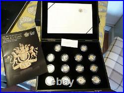 2008 Royal Mint 25th Anniversary Gold and Silver Proof One Pound Collection 19.5