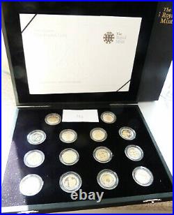2008 Royal Mint 25th Anniversary Gold and Silver Proof One Pound Collection 19.6