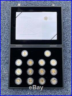 2008 Royal Mint 25th Anniversary X14 Silver Proof One Pound £1 Collection