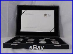 2008 Royal Mint Silver Proof Collection 25th Anniversary One Pound Coin £1 Set
