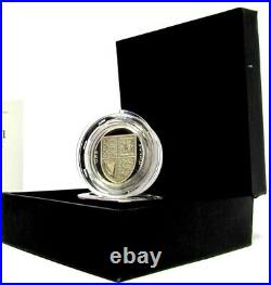 2008 UK Shield of Arms Silver Proof Piedfort £1 One Pound Coin BOX + COA AUCT5