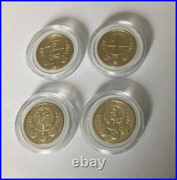2010/11 uncirculated Capital Cities £1 Pound Set-4 BU Coins From Proof Sets BUNC