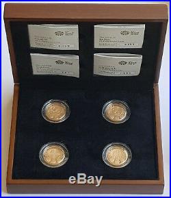 2010 And 2011 Uk Cities 4 Coin Gold Proof One Pound Set