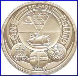 2010 Capital Cities of the UK Belfast £1 One Pound Proof Coin