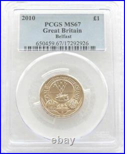 2010 Capital Cities of the UK Belfast BU £1 One Pound Coin PCGS MS67