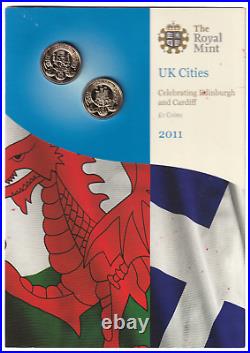 2010 and 2011 Great Britain Elizabeth II UK Cities 1 Pound Two-Coin Sets