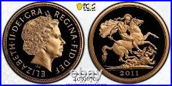 2011 £5 Five Pound Gold Proof Sovereign PCGS PR70 St George & Dragon