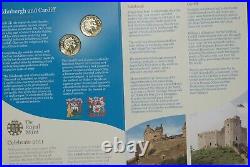 2011 One Pound £1 Cities Cardiff and Edinburgh Royal Mint BU Pack RARE
