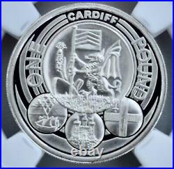 2011 Silver £1 Cardiff Proof NGC PF69 Great Britain