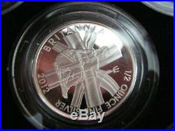 2012 Britannia 25th Anniversary Silver-Proof Nine One Pound Coin Set (Boxed)