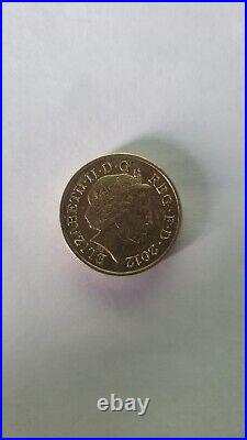 2012 Round £1 Coin UK Royal Arms Shield Rare Collectible Circulated