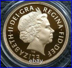 2012 UK Double Sovereign 22ct Gold Proof £2 Pound coin Royal Mint 1 Year Design