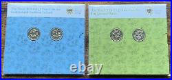 2013 2014 One Pound £1 Floral Set Inc Scotland & Ireland Coins In Mint Packs