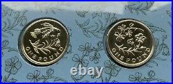 2013 2014 One Pound £1 Floral Set Inc Scotland & Ireland Coins In Mint Packs