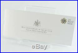 2013 30th ANNIVERSARY OF THE ONE POUND £1 COIN ROYAL ARMS SILVER PROOF SET OF 3