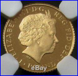 2013 Gold Great Britain One Pound Coin Ngc Proof 70 Ultra Cameo
