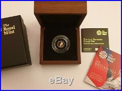 2013 Royal Mint Gold Proof 1/20th Britannia £1 One Pound Coin with box & COA