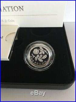 2013 United Kingdom Silver Proof Floral One Pound Coins Cased Pennies2Pounds