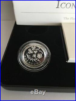 2013 United Kingdom Silver Proof Floral One Pound Coins Cased Pennies2Pounds