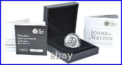 2014 £1 Silver Proof Coin Floral N. Ireland BOX + COA ROYAL MINT CAPSULE