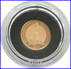2014 British Royal Mint Britannia £1 One Pound Gold Proof Coin