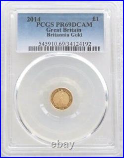 2014 British Royal Mint Britannia £1 One Pound Gold Proof Coin PCGS PR69 DCAM
