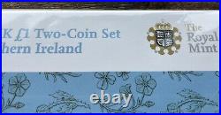 2014 One Pound £1 Floral Coin Scotland & Ireland In Royal Mint Pack