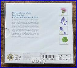 2014 One Pound £1 Floral Coin Scotland & Ireland In Royal Mint Pack