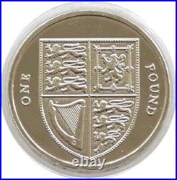 2014 Proof Shield £1 One Coin 0.925 Silver (Low Mintage)