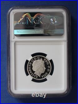 2014 Silver Piedfort Proof £1 coin Floral Emblems N Ireland NGC Graded PF69
