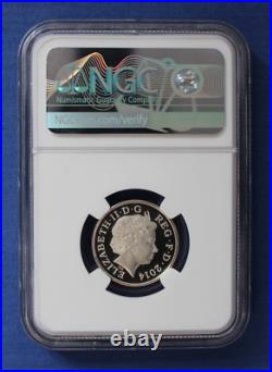 2014 Silver Proof £1 coin Floral Emblems N Ireland NGC Graded PF69 with COAs