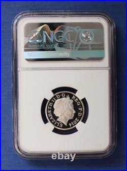 2014 Silver Proof £1 coin Floral Scotland NGC Graded PF69 with COA