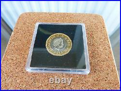 + 2015 £1 Trial Piece Coin In Sealed Capsule. +