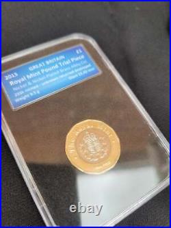 2015 12 sided genuine £1 one pound Trial coin ms64 equivalent condition